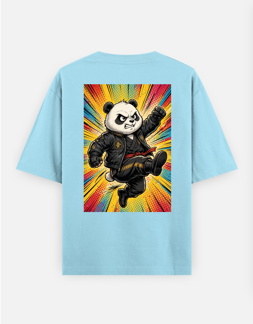 Crazy Panda T Shirt Oversized T-shirt (Back print) by @rd_digital_store