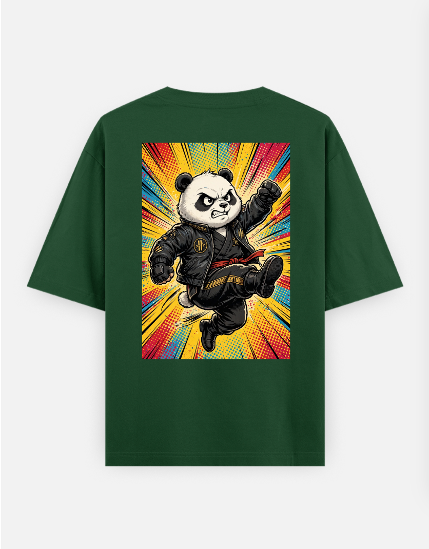 Crazy Panda T Shirt Oversized T-shirt (Back print) by @rd_digital_store