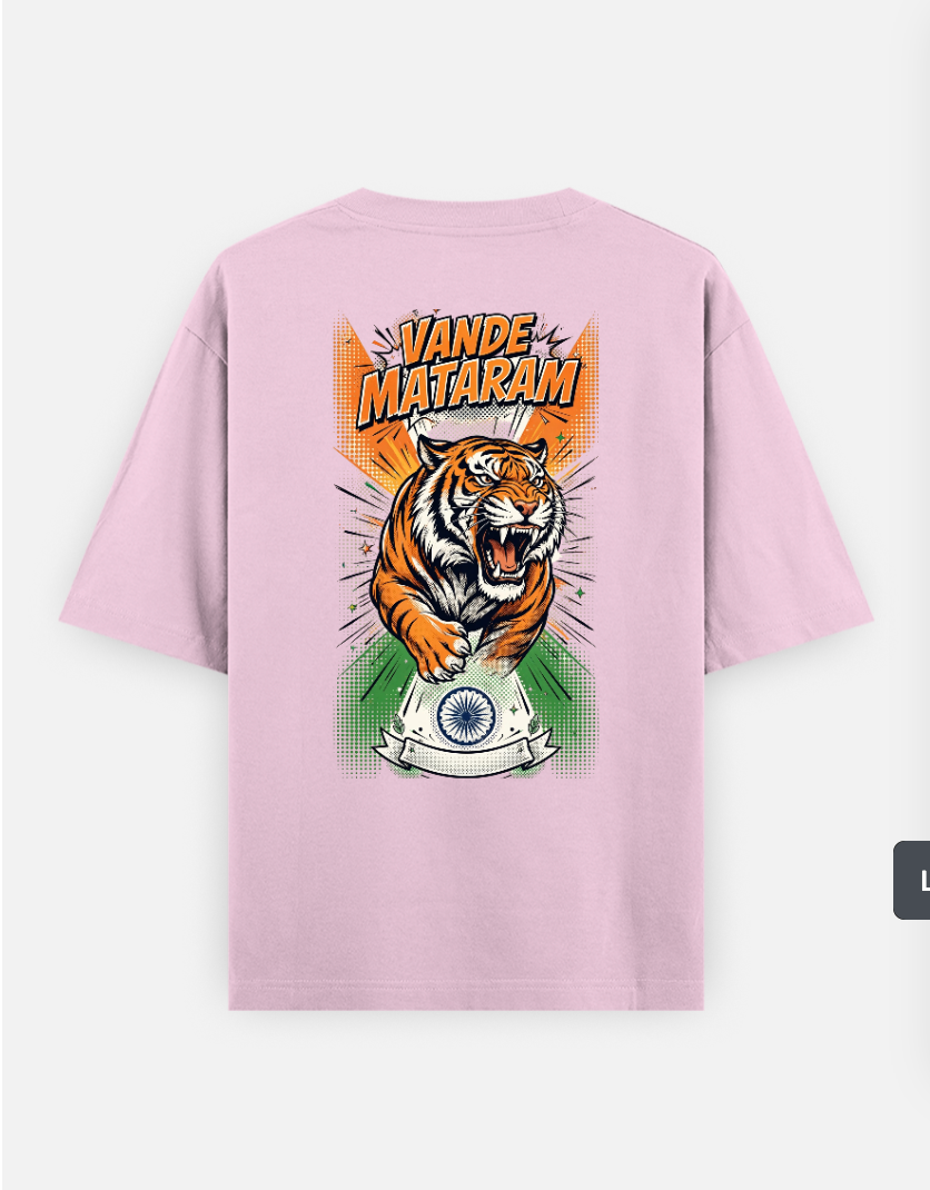 Vande Matarm T Shirt Oversized T-shirt (Back print) by @rd_digital_store