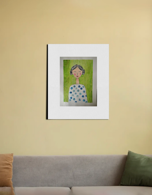 Vibrant Woman 16"x20" Canvas Poster by priya dudhe