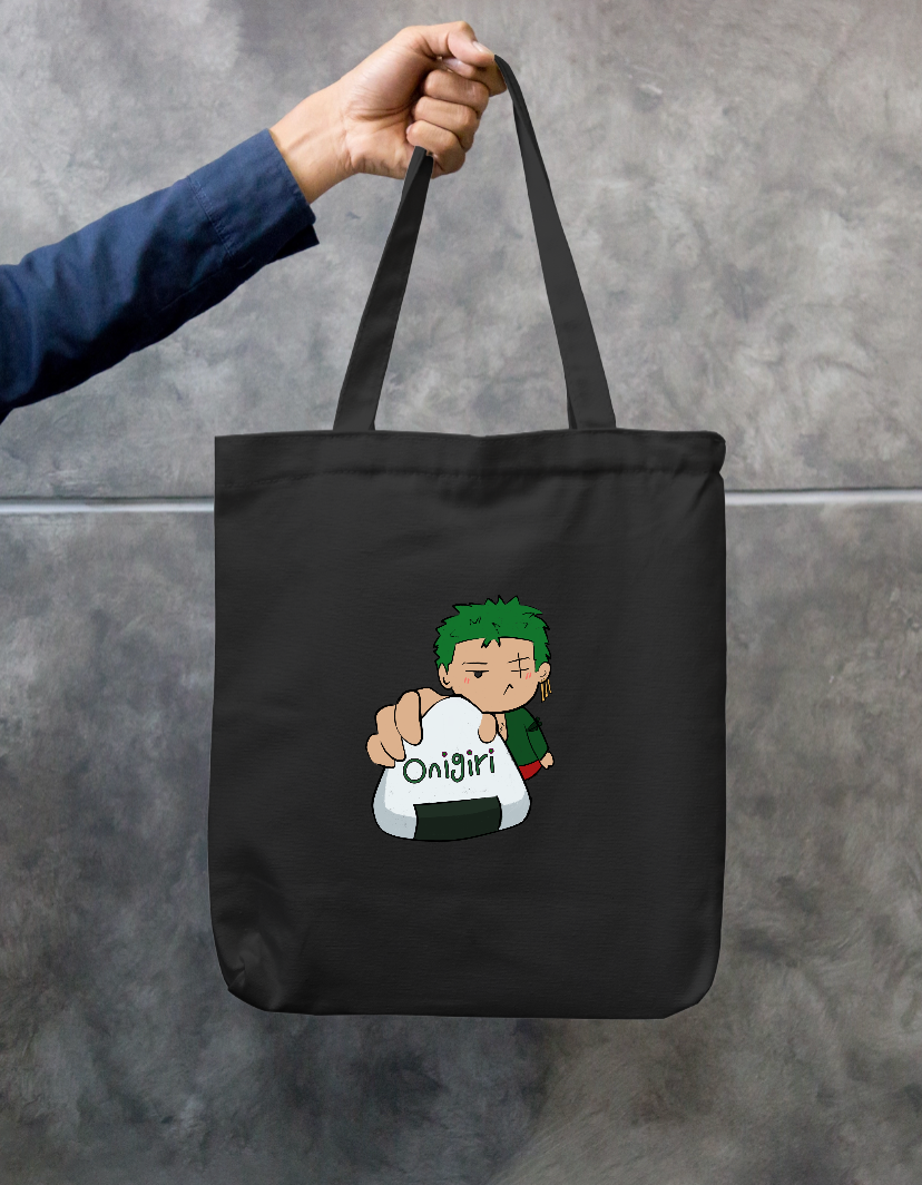 Zoro Onigiri Zipper Tote Bag by @paintilistic