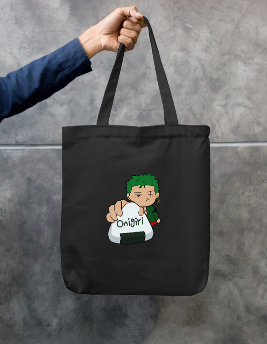 Zoro Onigiri Zipper Tote Bag by @paintilistic