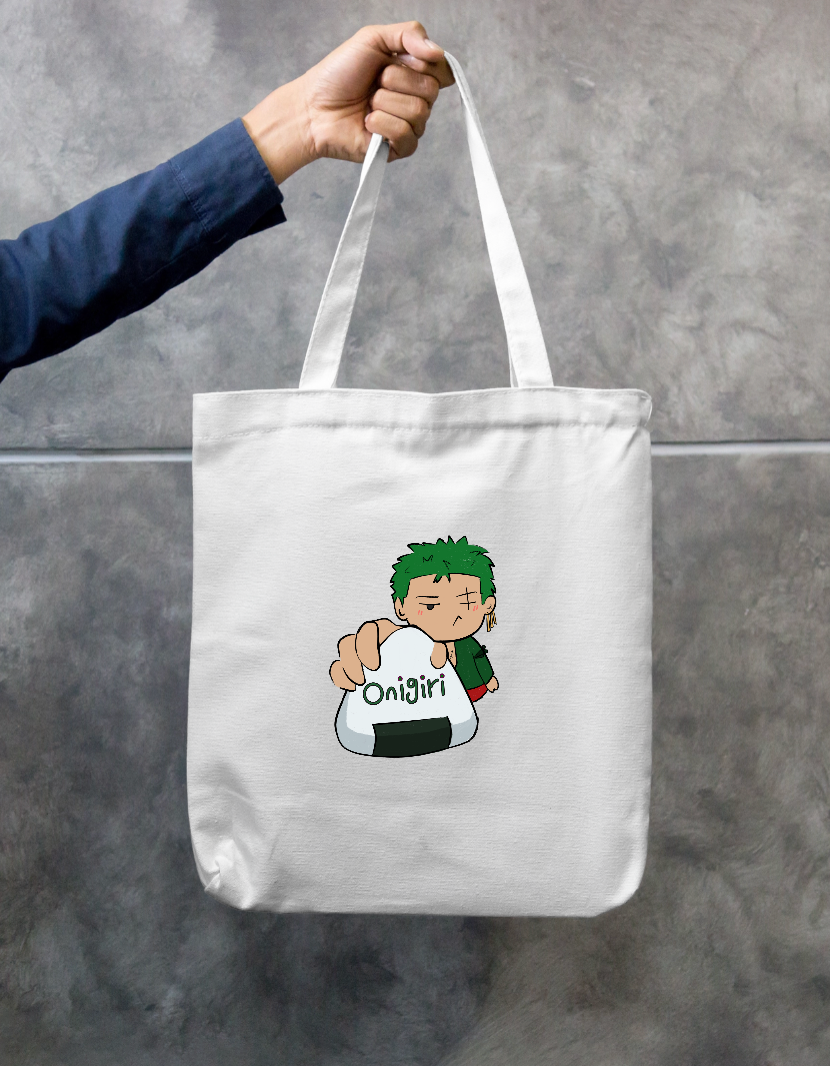 Zoro Onigiri Zipper Tote Bag by @paintilistic