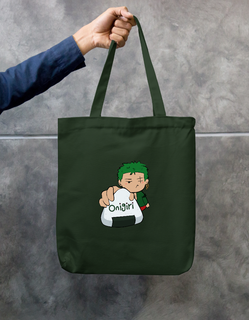 Zoro Onigiri Zipper Tote Bag by @paintilistic