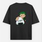 Zoro Onigiri Oversized T-shirt (Back print) by @paintilistic