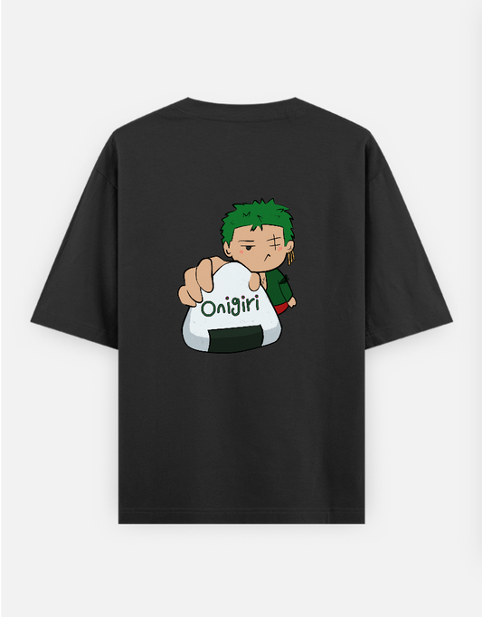 Zoro Onigiri Oversized T-shirt (Back print) by @paintilistic