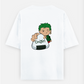 Zoro Onigiri Oversized T-shirt (Back print) by @paintilistic