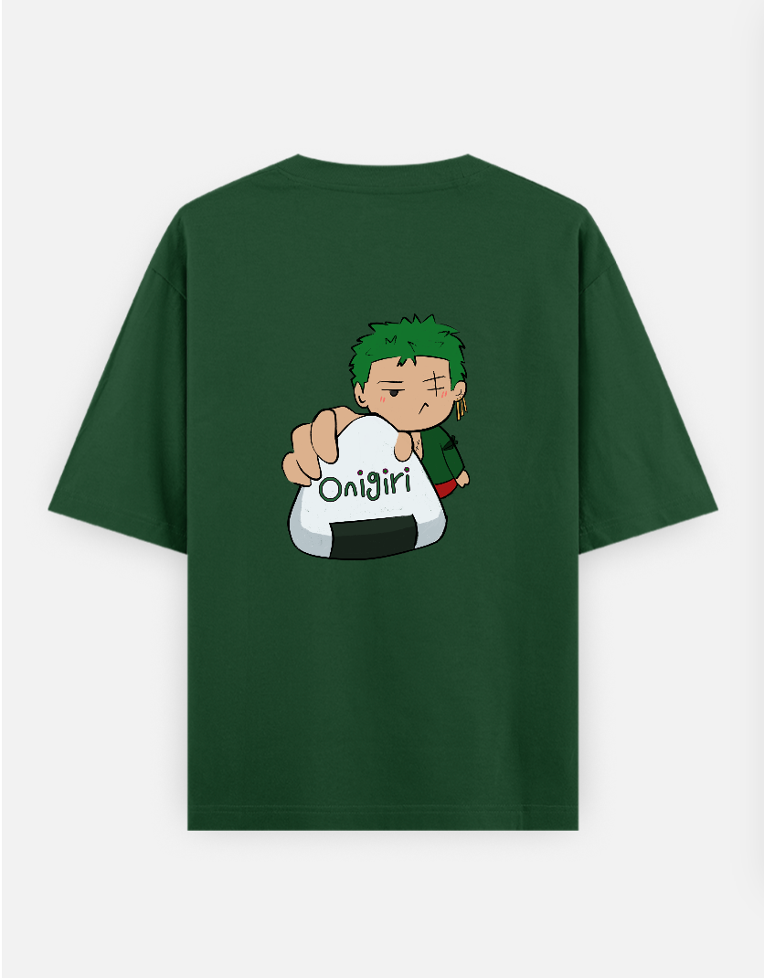 Zoro Onigiri Oversized T-shirt (Back print) by @paintilistic