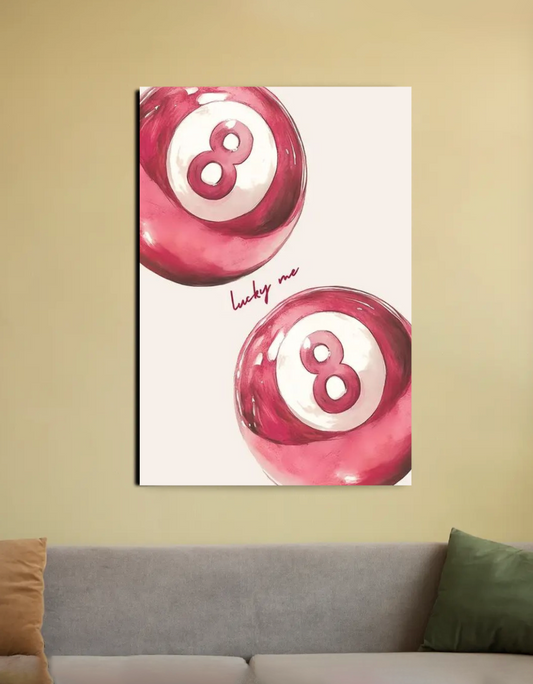 Lucky me Poster | Pink poster for wall decor | Baddie posters 20"x30" Canvas Poster by @sara.khadr1