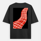 Bengali gamcha design Oversized T-shirt (Back print) by @__rosyy_core__