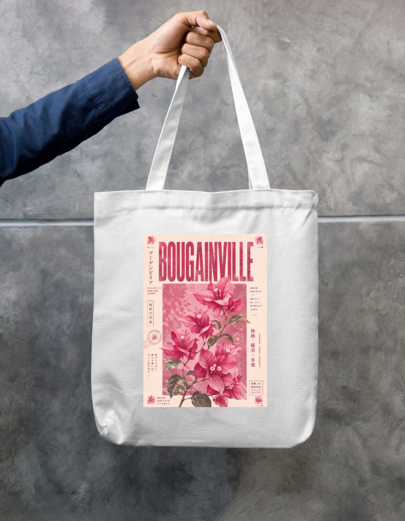Bougainvillea Flower Tote Bag Zipper Tote Bag by @sara.khadr1