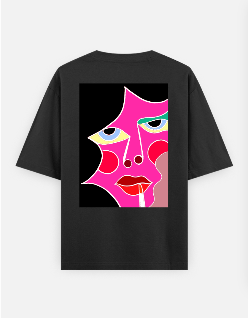 Funky Oversized T-shirt (Back print) by @umiq.studio