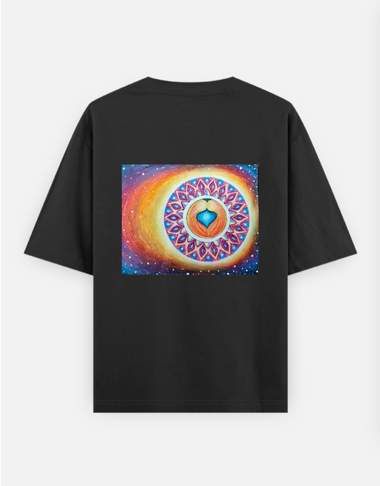 Twin flames Oversized T-shirt (Back print) by @arty_lav