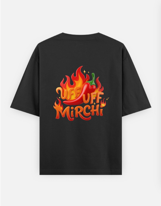 Mirchi Oversized T-shirt (Back print) by @umiq.studio