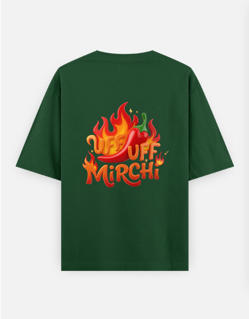 Mirchi Oversized T-shirt (Back print) by @umiq.studio