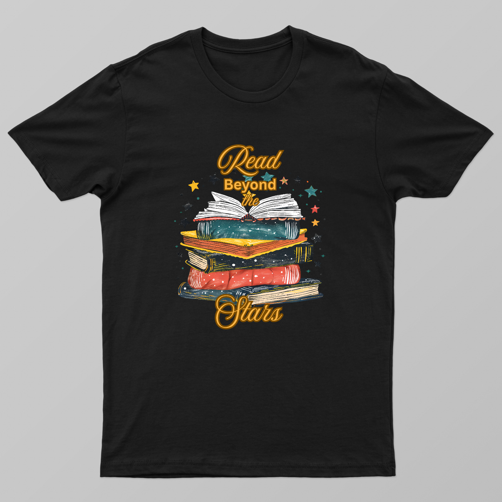 Read Beyond The Stars T-Shirt | Vintage Book Lover & Astronomy Tee Unisex T-shirt by SeJaa_Studio