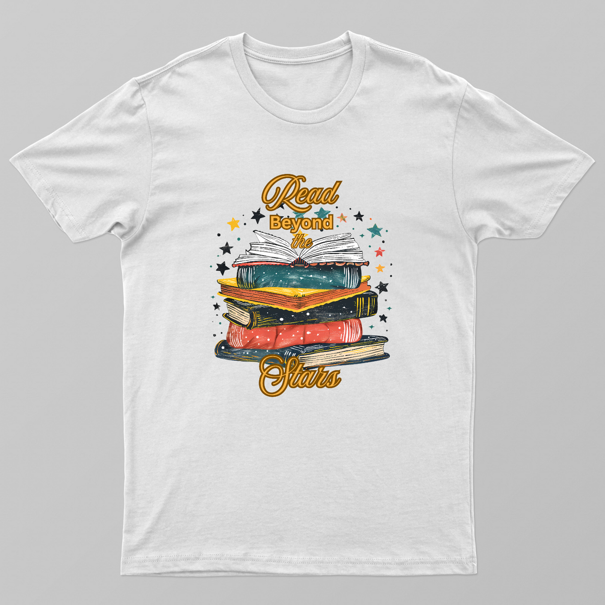 Read Beyond The Stars T-Shirt | Vintage Book Lover & Astronomy Tee Unisex T-shirt by SeJaa_Studio
