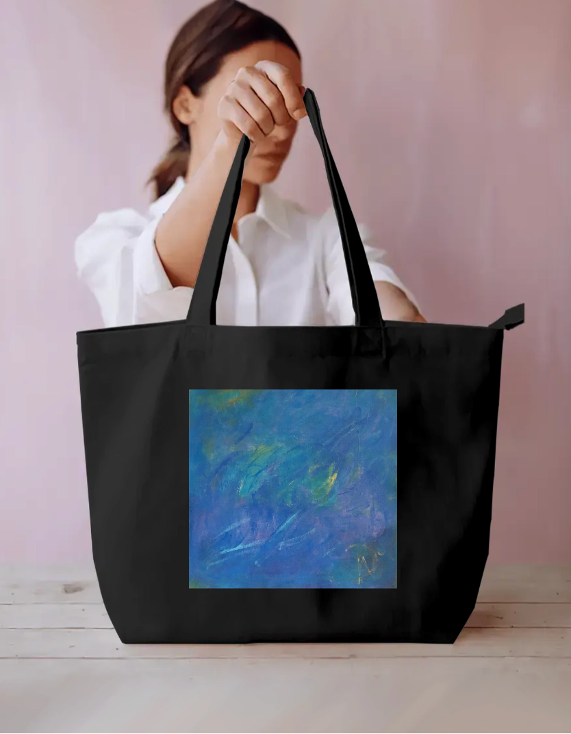 mysterious sea Everyday Large Tote Bag by Lata Francis 