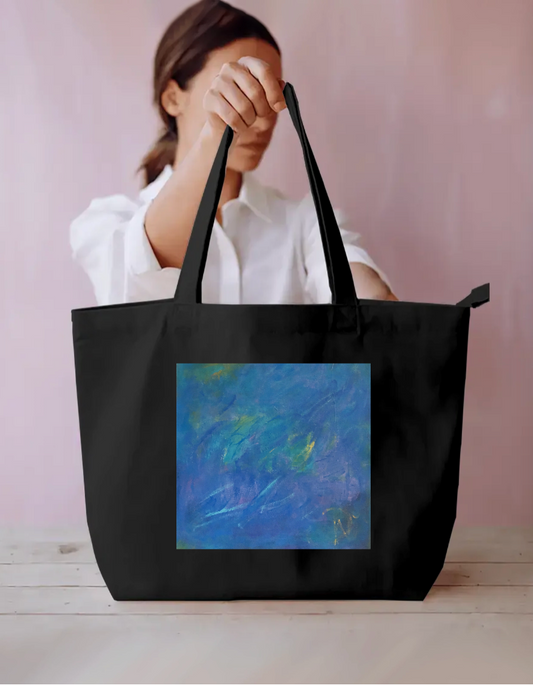 mysterious sea Everyday Large Tote Bag by Lata Francis 