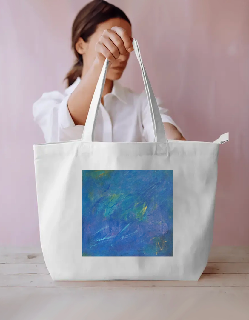 mysterious sea Everyday Large Tote Bag by Lata Francis 