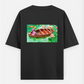 Lotus pond design Oversized T-shirt (Back print) by @artdoorbymegha