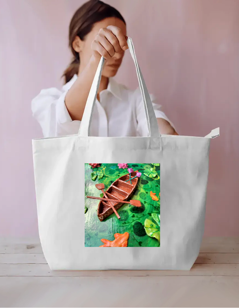 Lotus,board Design Everyday Large Tote Bag by @artdoorbymegha
