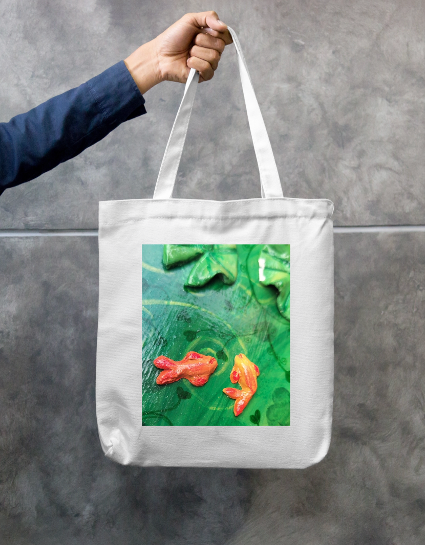 Fish design Zipper Tote Bag by @artdoorbymegha