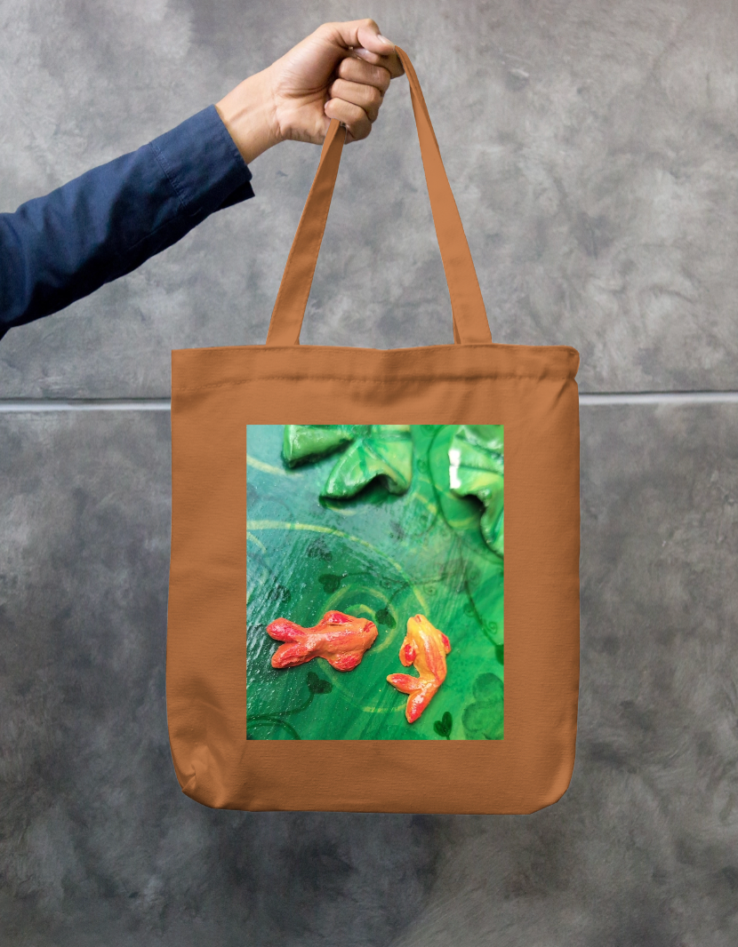 Fish design Zipper Tote Bag by @artdoorbymegha