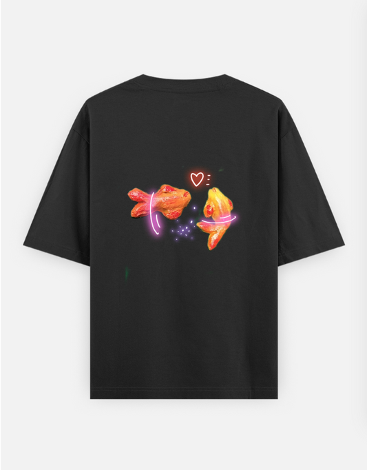 Love fish design Oversized T-shirt (Back print) by @artdoorbymegha