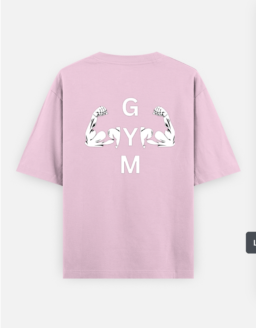 Gym Oversized T-shirt (Back print) by Virendra Giri