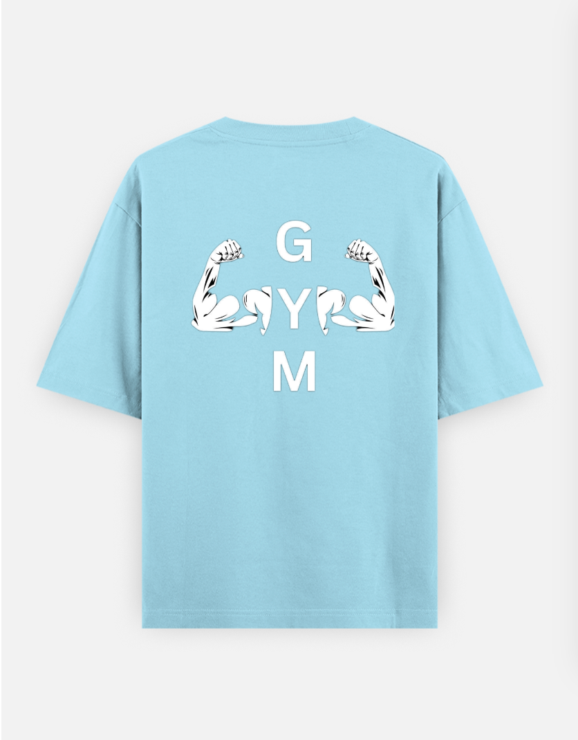 Gym Oversized T-shirt (Back print) by Virendra Giri