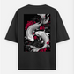 Yin yang koi Fish Japanese aesthetic T-shirt Oversized T-shirt (Back print) by @zunier21