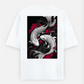Yin yang koi Fish Japanese aesthetic T-shirt Oversized T-shirt (Back print) by @zunier21
