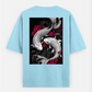 Yin yang koi Fish Japanese aesthetic T-shirt Oversized T-shirt (Back print) by @zunier21