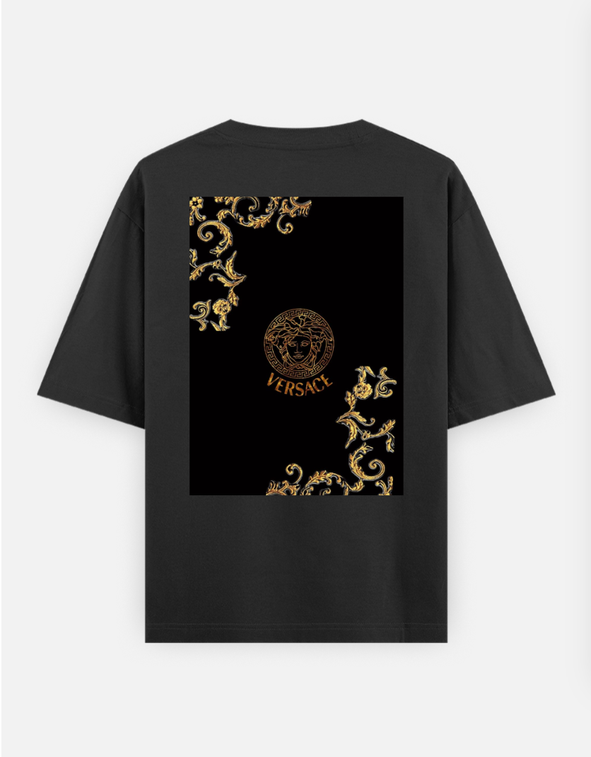 Versace inspired Medusa graphic oversize t-shirt Oversized T-shirt (Back print) by @zunier21