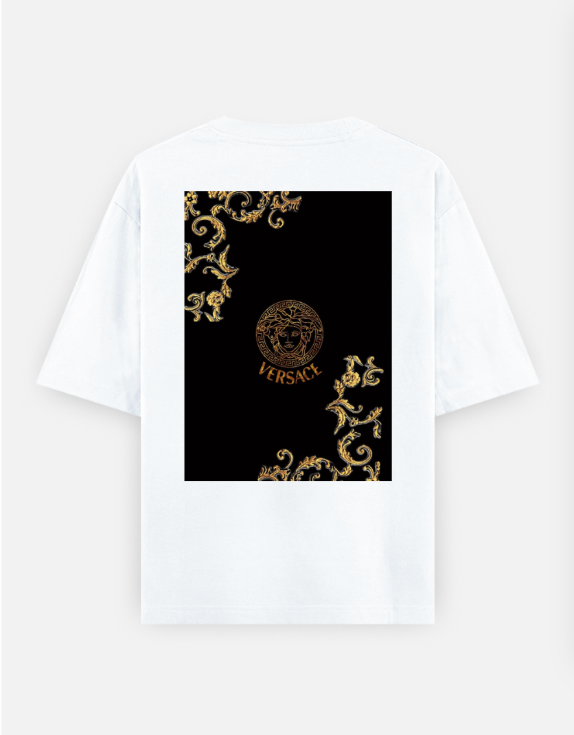 Versace inspired Medusa graphic oversize t-shirt Oversized T-shirt (Back print) by @zunier21