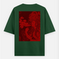 Smoke(red)(BACK PRINT) Oversized T-shirt (Back print) by Rishit Chakraborty
