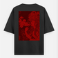 Smoke(red)(BACK PRINT) Oversized T-shirt (Back print) by Rishit Chakraborty