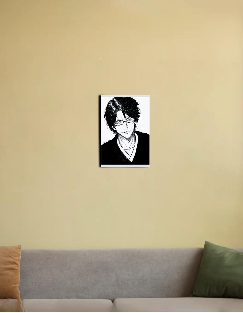 Izen drawing, handmade A3 size paper, original 8"x12" Canvas Poster by @kyozumi_00