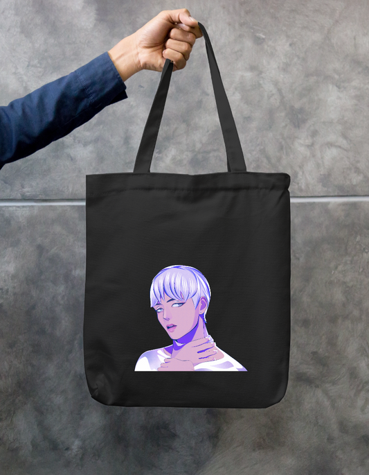 Kim Taehyung Fanart Zipper Tote Bag by Deebanjana Sinha 
