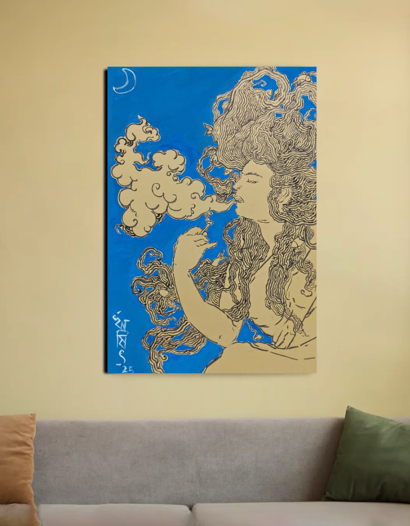 Smoke (Art print) 20"x30" Canvas Poster by Rishit Chakraborty