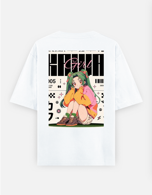 Anime tshirt Oversized T-shirt (Back print) by Salchim Marak