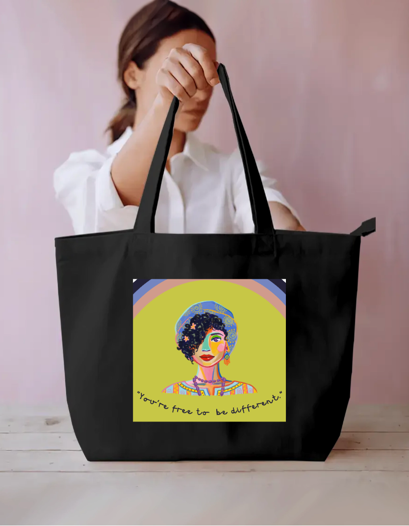 Love yourself Everyday Large Tote Bag by Itishree Biswal