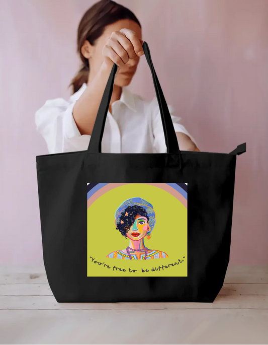 Love yourself Everyday Large Tote Bag by Itishree Biswal