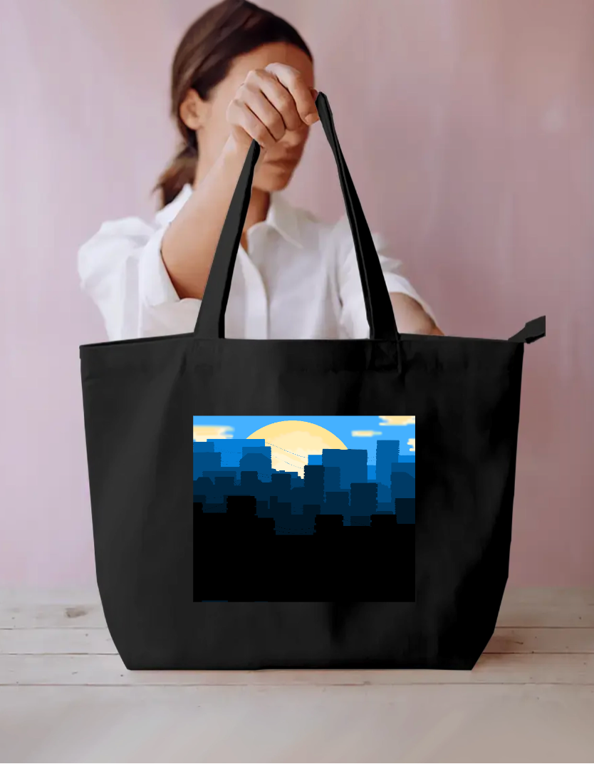 City sunset 🌇 Everyday Large Tote Bag by Tanishka