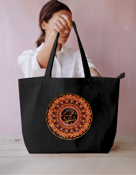Numa Arts Krishna Mandala Tote Bag Everyday Large Tote Bag by @numa.arts