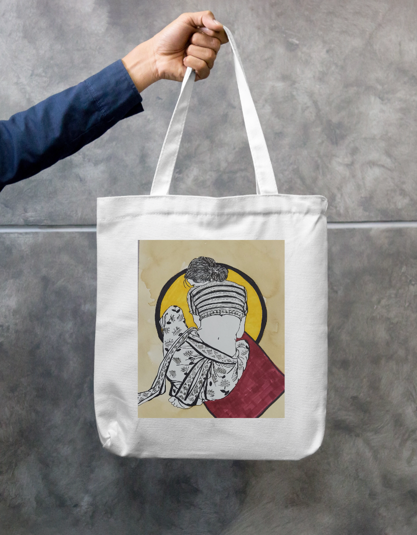 Serene Solitude Zipper Tote Bag by Ujaan Ray