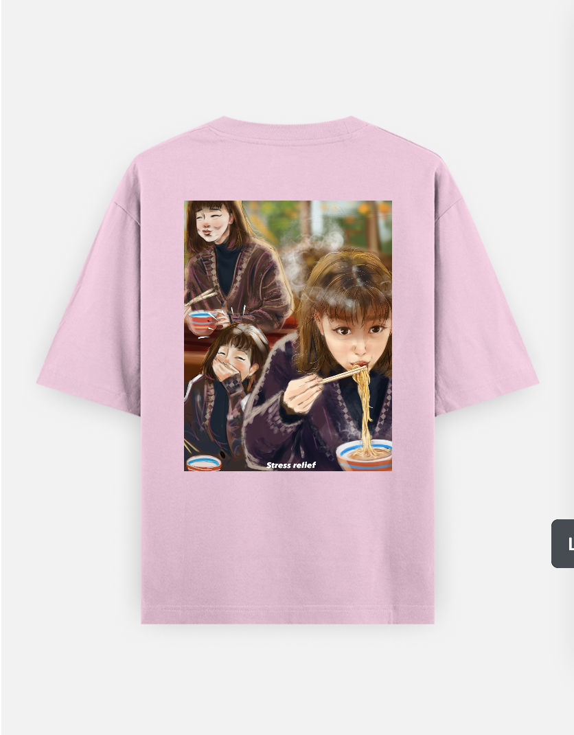 Stress relief Oversized T-shirt (Back print) by Henry ramchhana
