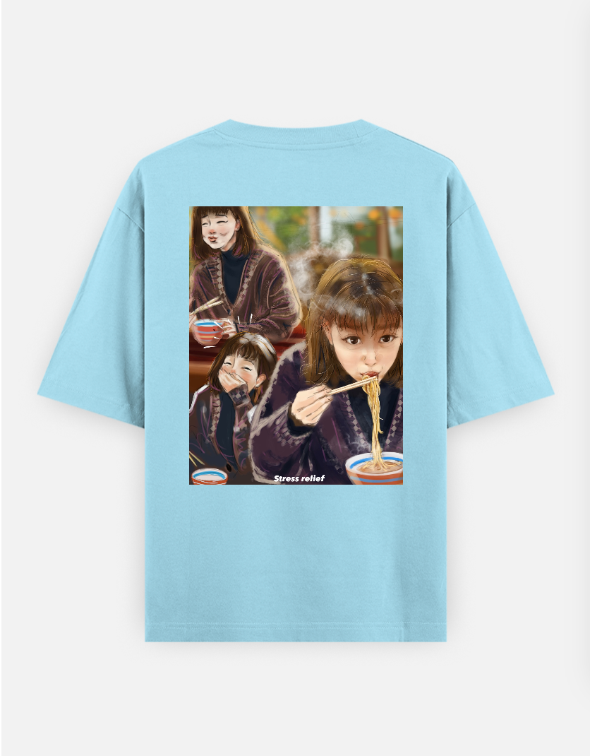 Stress relief Oversized T-shirt (Back print) by Henry ramchhana
