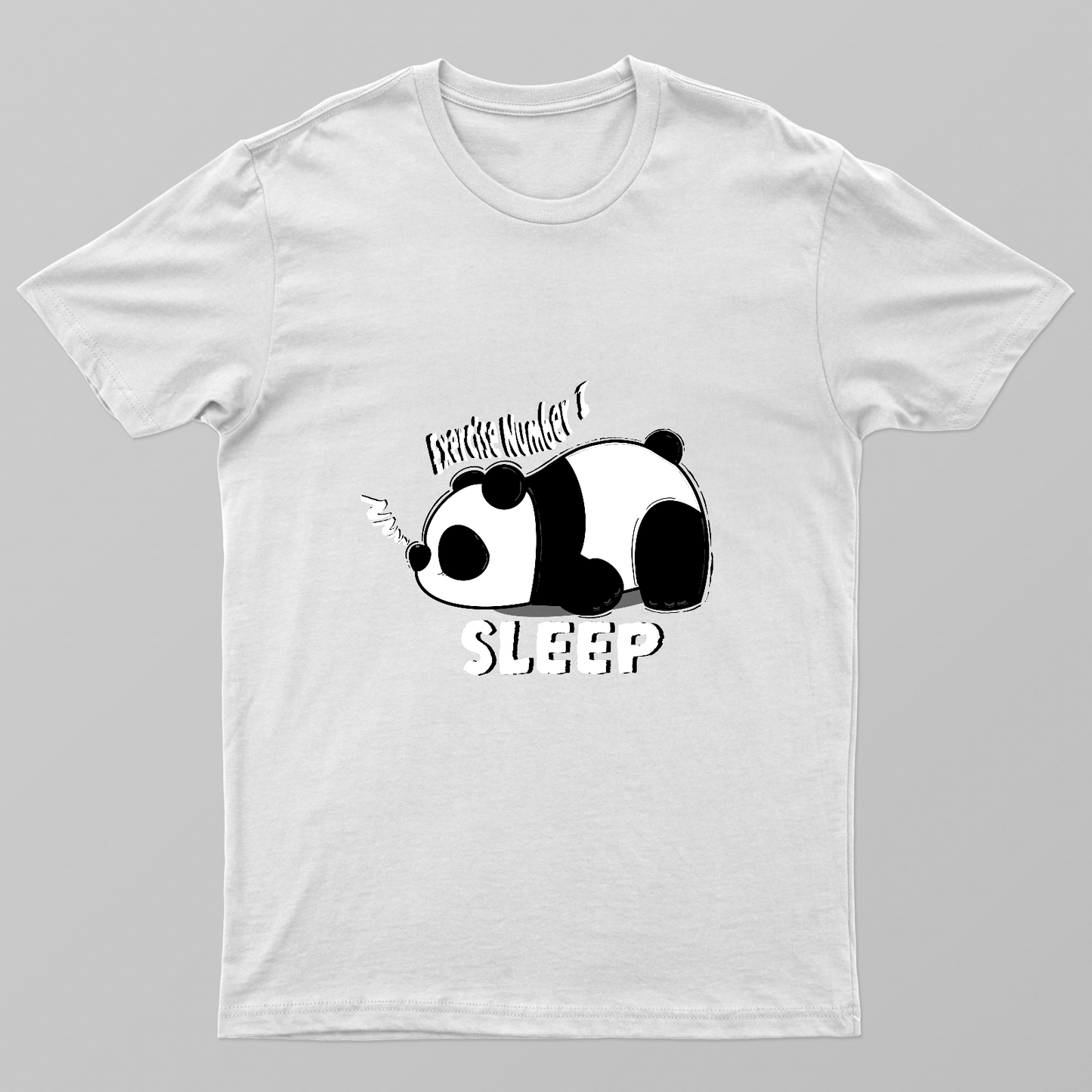 Lazy Panda Unisex T-shirt by @mizo_doodles_humour
